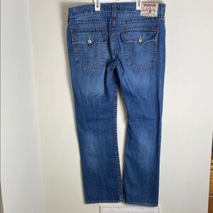 True Religion Straight Flap Medium Washed Jeans Size 40